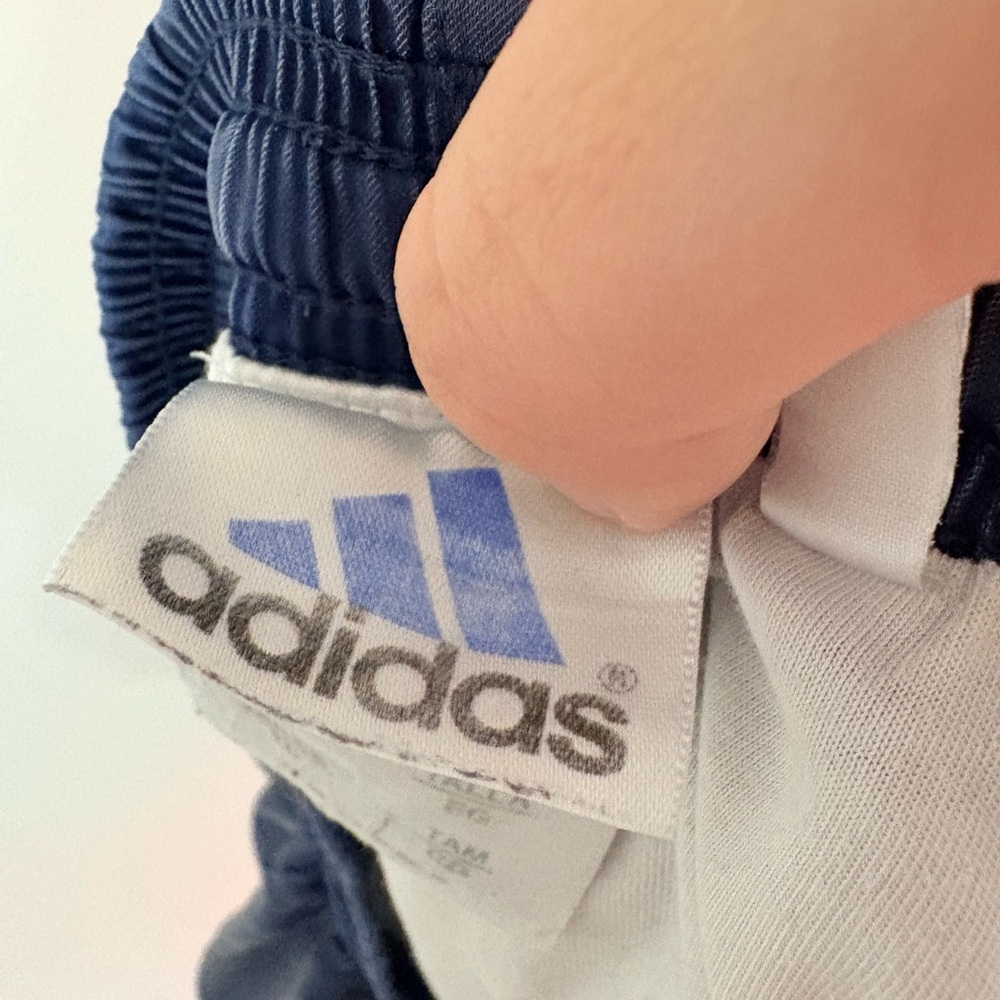 VINTAGE RARE ADIDAS Y2K Mens XL Lined Blue Athletic Soccer Football Shorts - Picture 4 of 7